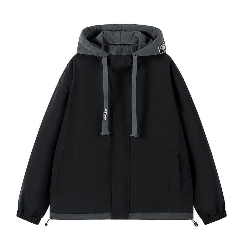 Męska two-warstwa softshell overlay kurtka z kapturem, wwd i water repellent membrana i regulowany dół