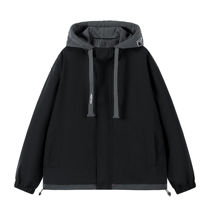 Męska two-warstwa softshell overlay kurtka z kapturem, wwd i water repellent membrana i regulowany dół