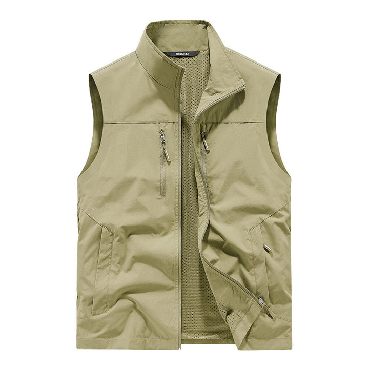 Męska lekka outdoorowy kamizelka z Mesh Lwwg i Multifunction kieszeniami