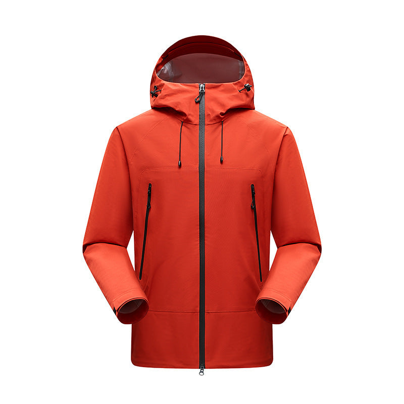Męski Minimalistic technical three-layer kurtka softshell z sealed szwy i wodoodporny przód zamek