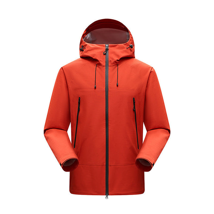 Męski Minimalistic technical three-layer kurtka softshell z sealed szwy i wodoodporny przód zamek