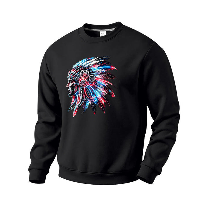 Męska bluza z detailed feather decoration print