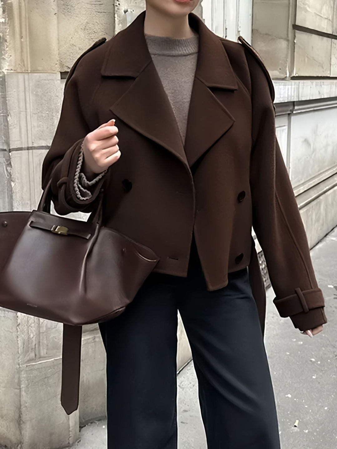 Kurtka damska ciepła oversize casualowa