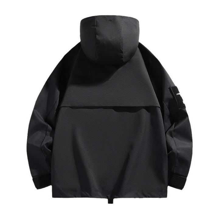 Męska Oversize utility parka z kapturem, Multi-kieszeniami &amp; wodoodporny funkcjonalne membrana