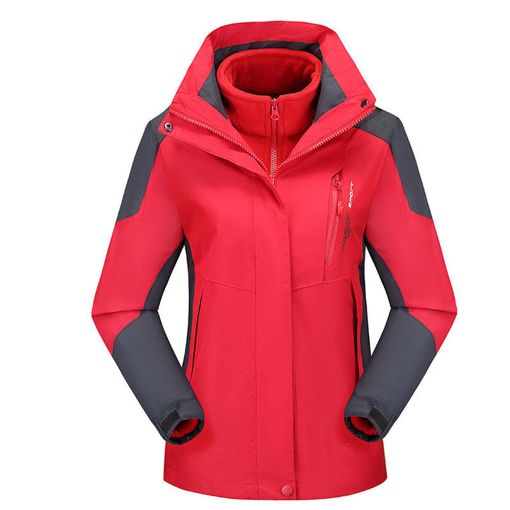 Damska versatile outdoor kurtka z removable polarowa inner kurtka i windproof softshellowa outer Lumaza