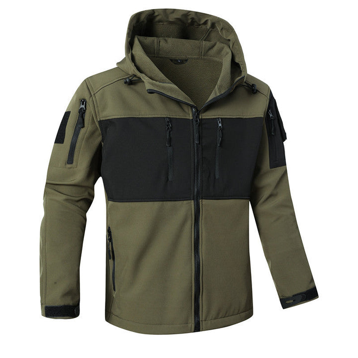 Męska softshell Tactical kurtka z fleece Lwwg, kapturem i Multifunctional kieszeniami