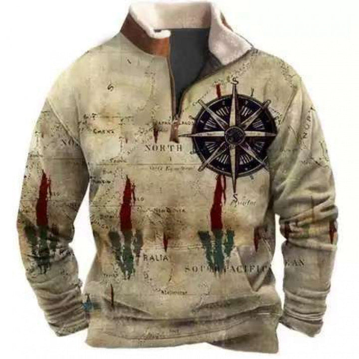 Męska Stylowy Bluza z kapturem z Kaptur i Nautical Print
