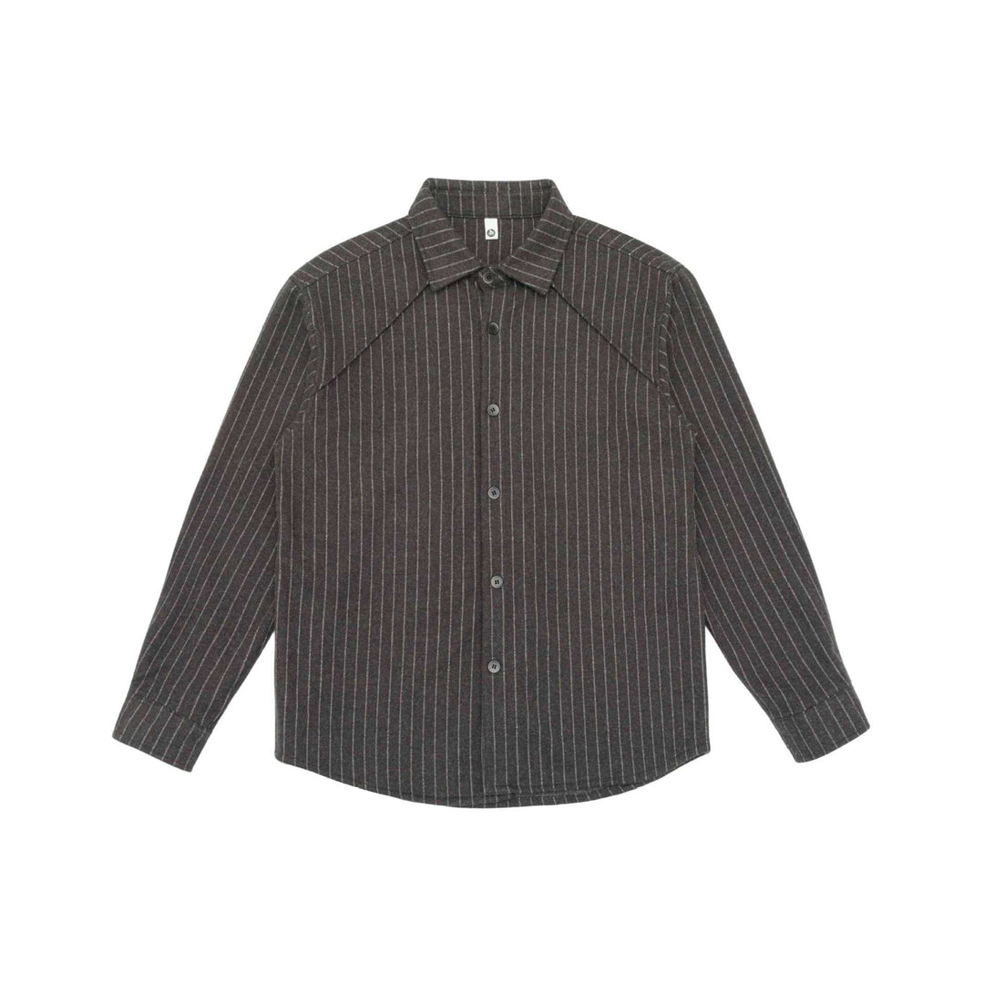Damskie Oversize Kurtka koszulowa z Wyrazisty Karczek na ramionach i Pinstripes