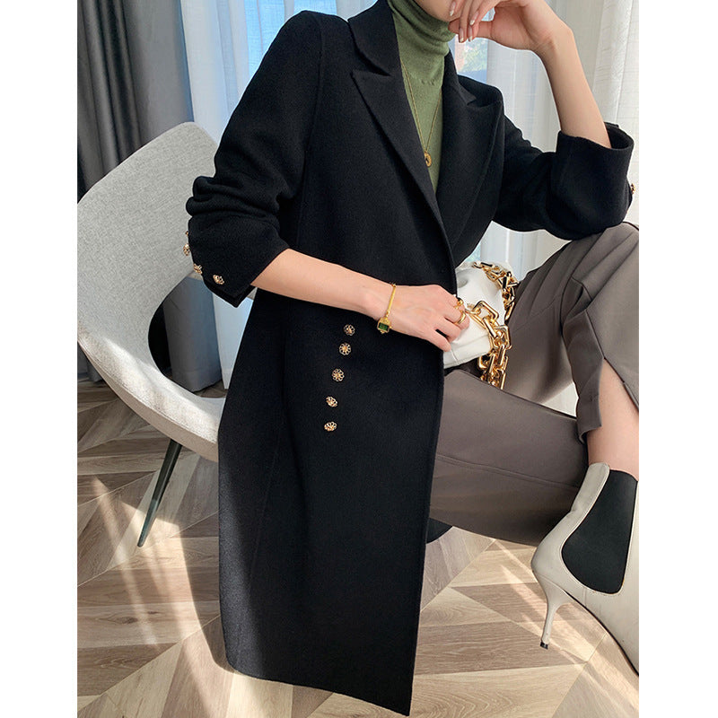 Damska elegancka Wool trencz Lumaza