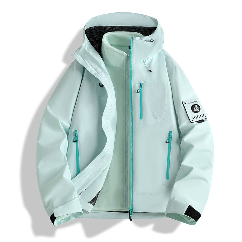 Męska Multifunctional softshell kurtka z Removable fleece Lwwg, Tactical zamkiem kieszeniami i kapturem