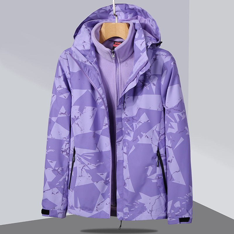 Damska two-layer softshellowa kurtka z removable polarowa inner kurtka i hood Lumaza