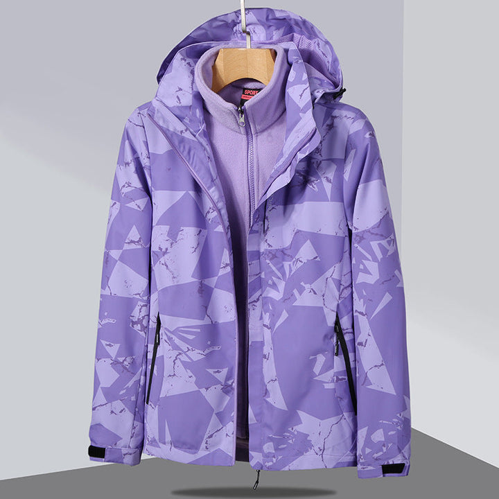 Damska two-layer softshellowa kurtka z removable polarowa inner kurtka i hood Lumaza