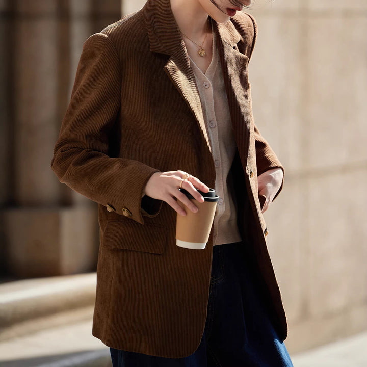 Damska stylish cord marynarka Lumaza