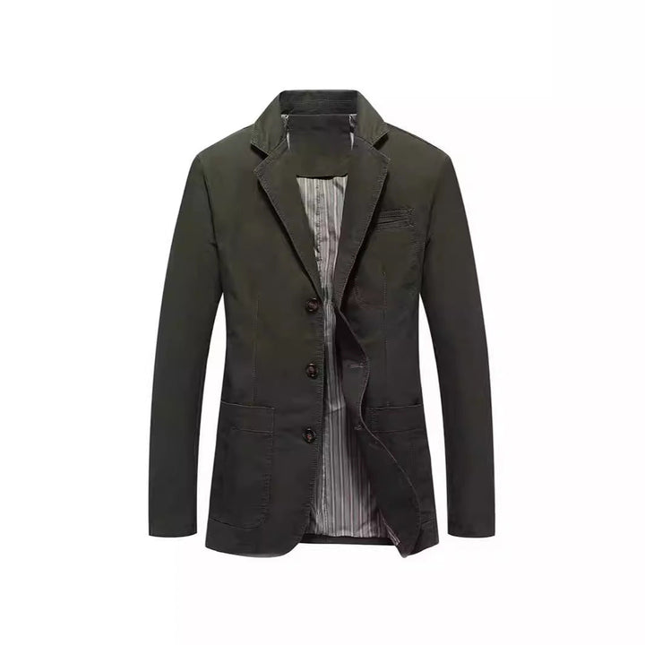 Męska kurtka w codzienny styl z three-button przód i naszywane kieszenie