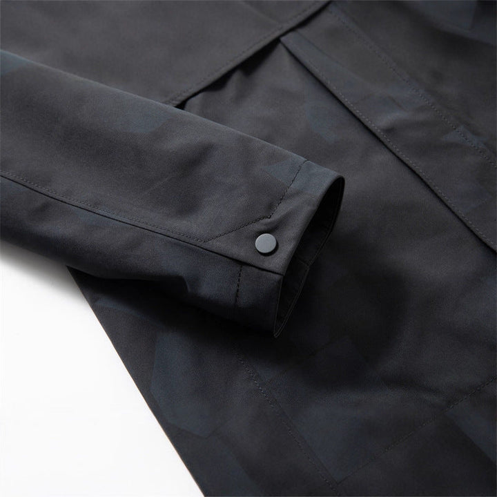 Męski Wodoodporny, Oddychający Miejski Overall Kurtka z Kaptur i Minimalist Utility Stylizacja