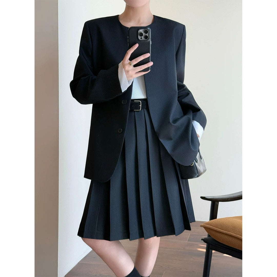 Damska elegancka Pleated kurtka Drune
