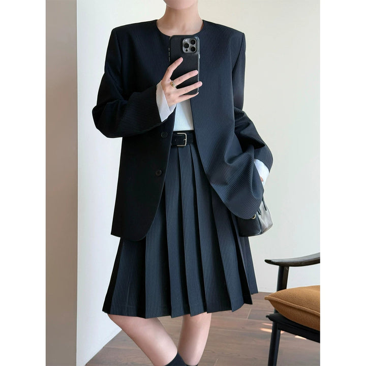 Damska elegancka Pleated kurtka Drune