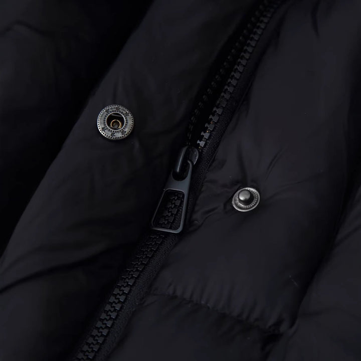 Damska pikowana oversize Parka z XXL Hood i klapką kieszeniami Lumaza