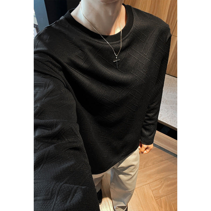 Męska Stylowy Bluza z Wyrazisty Structure Wzór