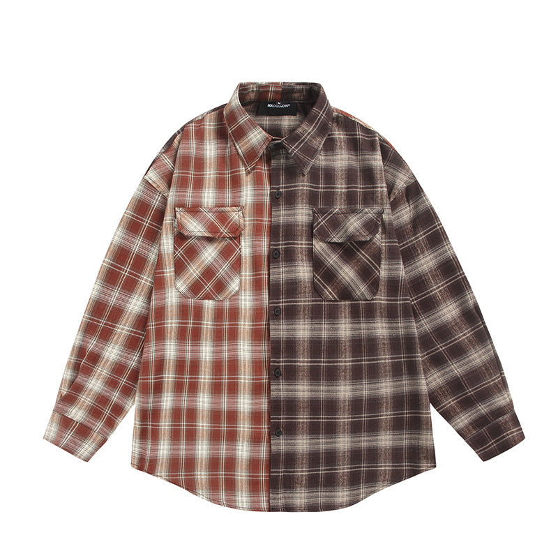 Unisex Split Kratka Overshirt w Kurtka koszulowa Styl