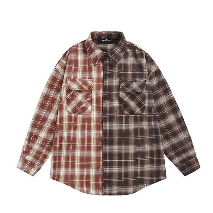 Unisex Split Kratka Overshirt w Kurtka koszulowa Styl