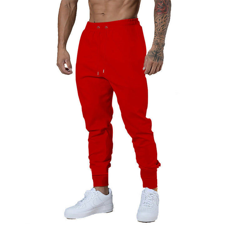 Męska Slim-Tapered Sweat Jogger z Elastyczny Tunnel Ściągacz Waistband &amp; Prążkowany Ankle Mankiety