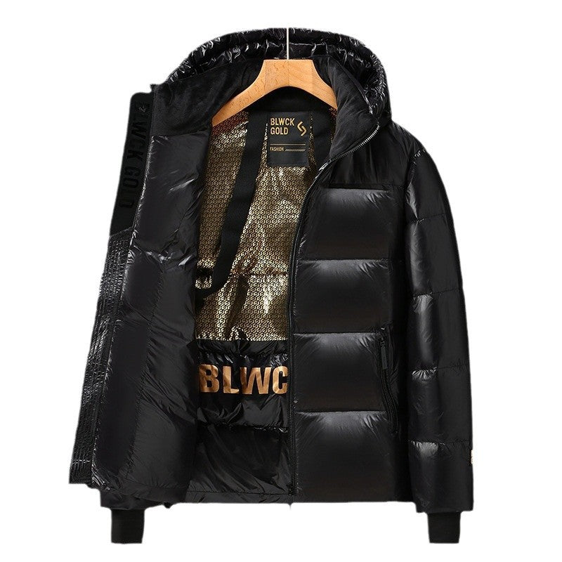 Unisex Glossy pikowana Parka z Metallic Lining i Carry Straps Lumaza