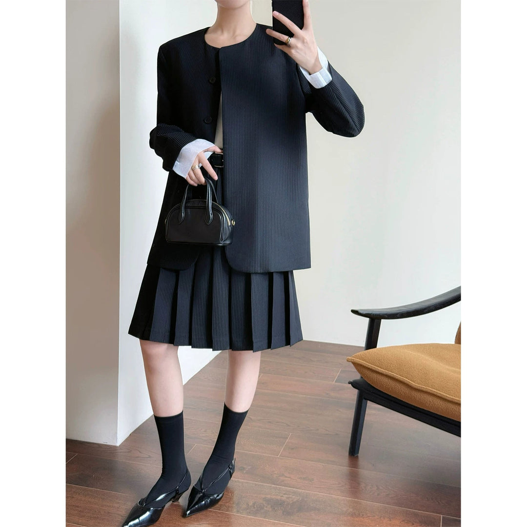 Damska elegancka Pleated kurtka Drune
