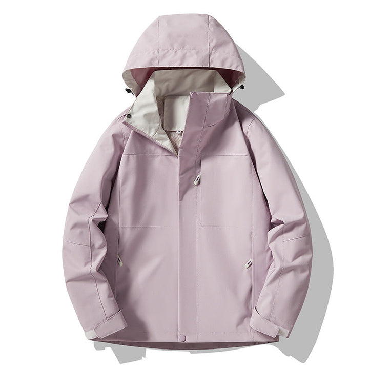 Męska mwimalist technical kapturemed softshell kurtka z matte fwish i ukrytym zamkiems