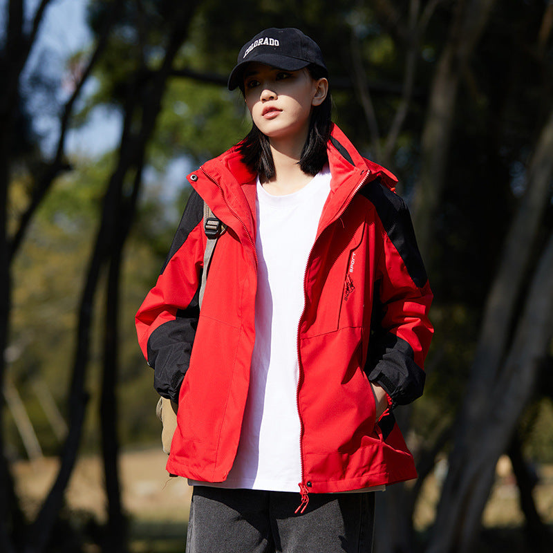Damska two-layer softshellowa outdoor kurtka z removable polarowa inner layer i hood Lumaza