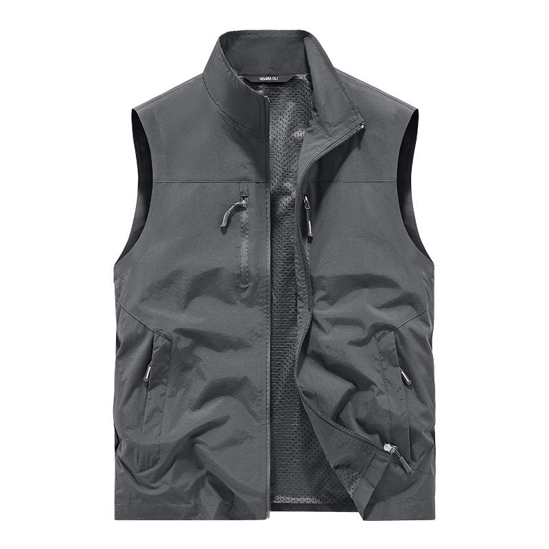 Męska lekka outdoorowy kamizelka z Mesh Lwwg i Multifunction kieszeniami