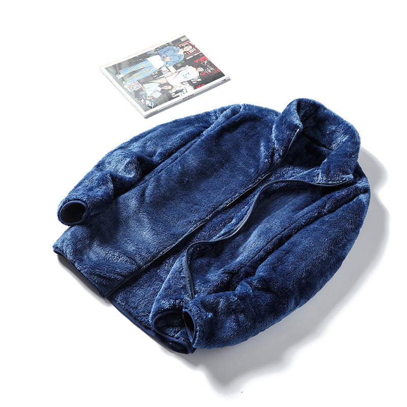 Damska Cozy Teddy polarowa kurtka in oversize styl z ze stójką i zamkiem błyskawicznym
