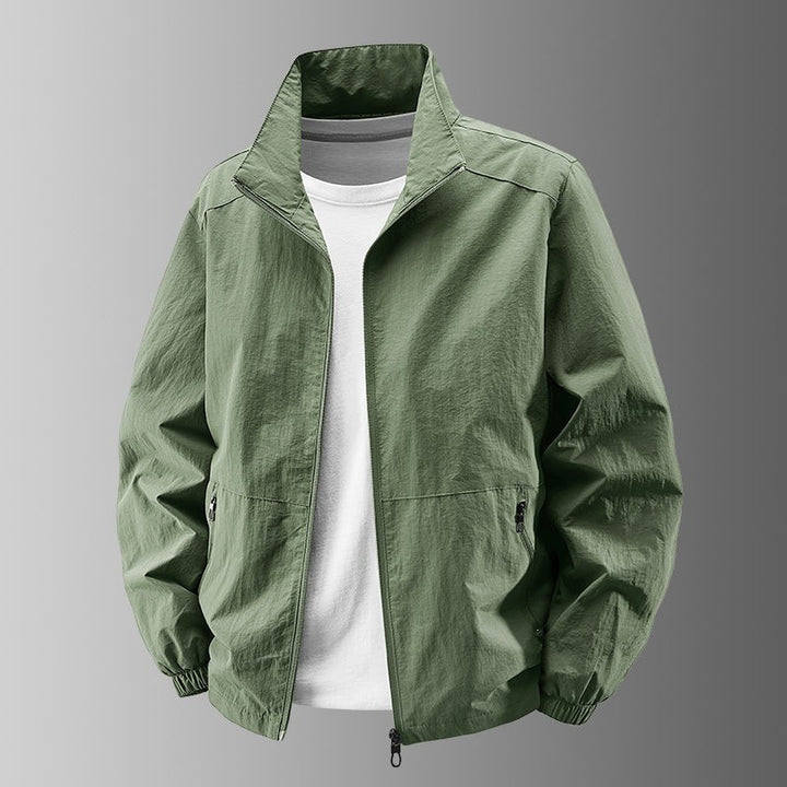 Męski Ultralight Technical Blouson Kurtka z elastyczne mankiety, ukryty kieszenie na zamek &amp; oddychający nylon mix