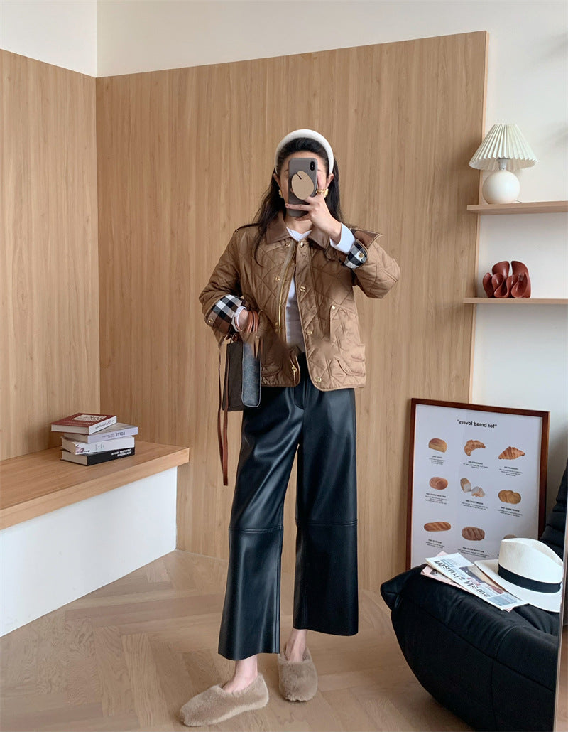 Damska Fashionable pikowana kurtka z kieszeniami Lumaza
