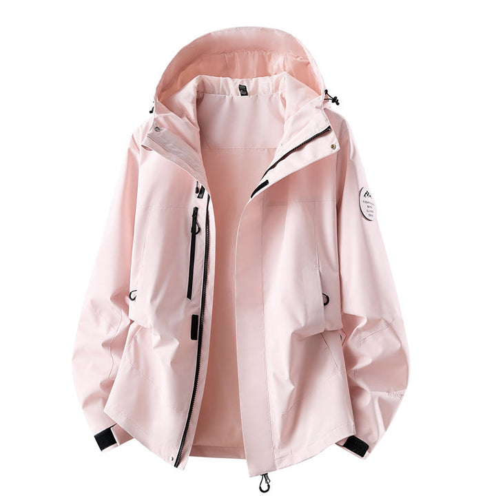 Damska techniczny three-layer softshell deszczem kurtka z taped szwy i multifunctional Kieszenie