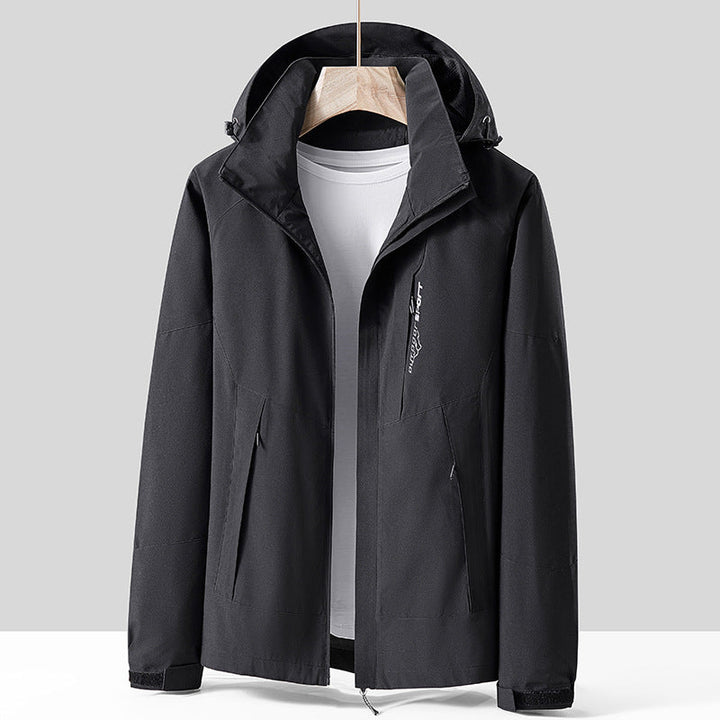 Unisex oddychająca softshellowa Outdoor kurtka in Colorblock Design z regulowanym Hood i Concealed Two-Way zamkiem błyskawicznym Lumaza