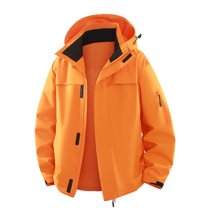 Męska miejski kurtka softshell outdoorowy z kapturem, ukrytym zamkiem i Multiple kieszeniami