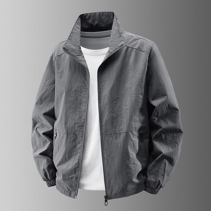 Męski Ultralight Technical Blouson Kurtka z elastyczne mankiety, ukryty kieszenie na zamek &amp; oddychający nylon mix