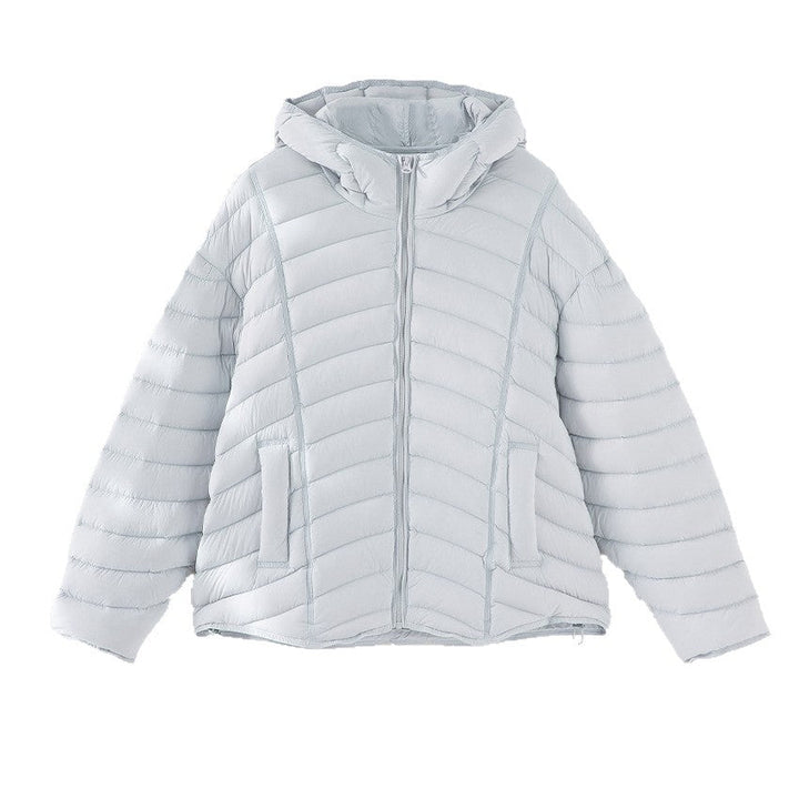 Damska ultralekka pikowana Down kurtka z kapturem i Windproof Outer Shell Lumaza