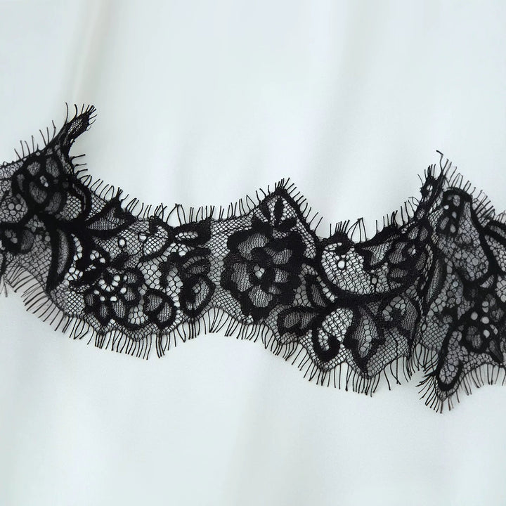 Damska na ramiona peleryna z kwiatowa lace edge i wide fall Lumaza