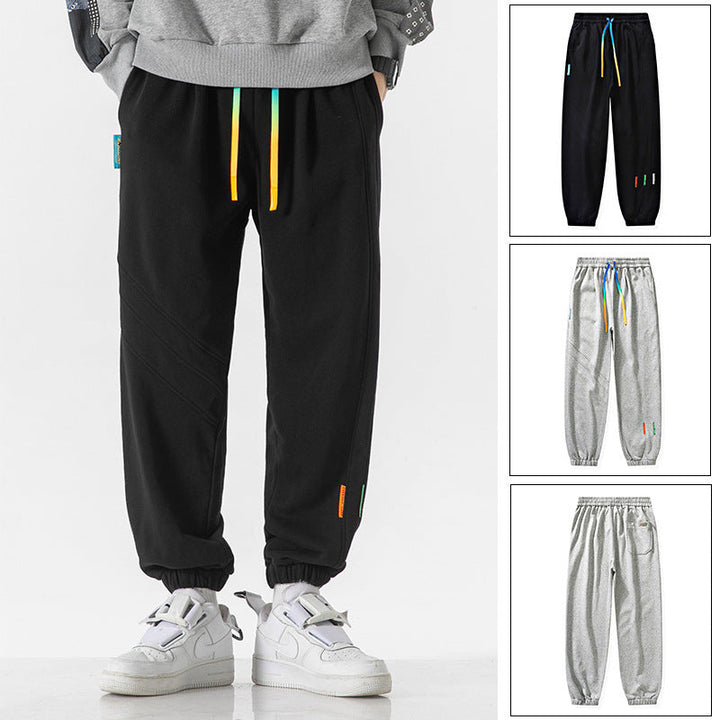 Męska Oversize Jogger Sweatpants wykonana z bawełna mieszanka z ściągacz i elastyczne mankiety
