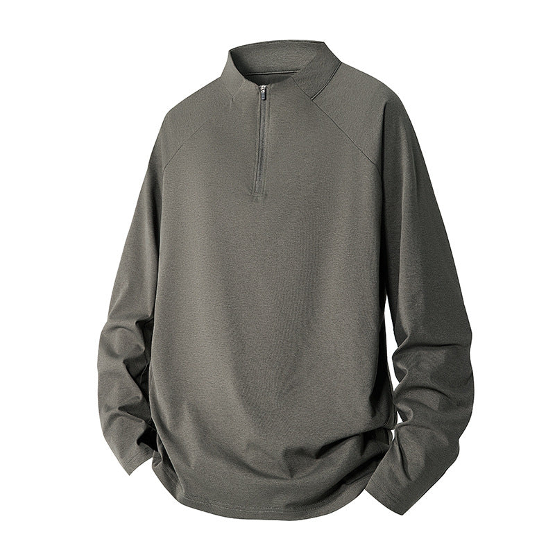Męska Minimalistyczny Krótki zamek Bluza z Techniczny Jersey i Extended Dół