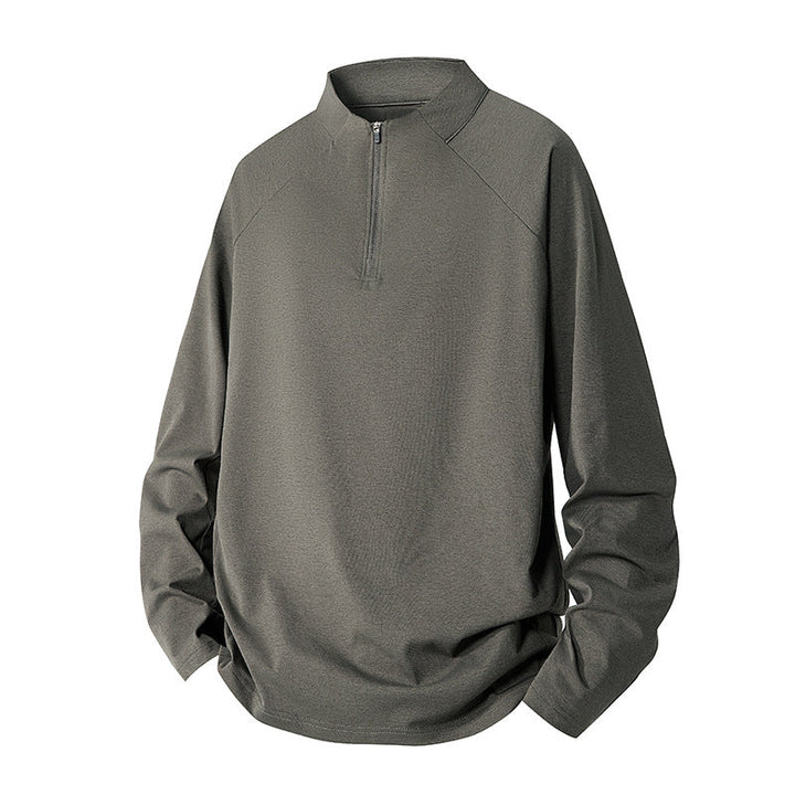 Męska Minimalistyczny Krótki zamek Bluza z Techniczny Jersey i Extended Dół