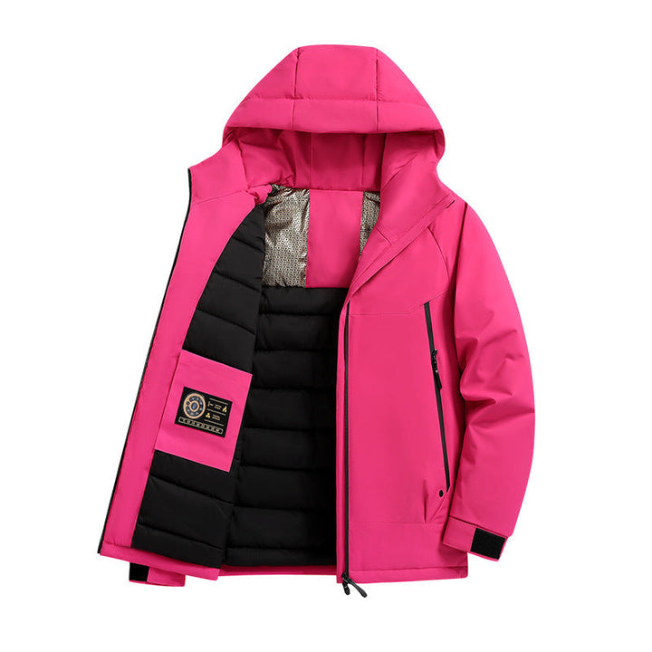 Męska ocieplana softshell parka z Technical kapturem, wiatroszczelna zewnętrzny Shell i wner kieszeniami