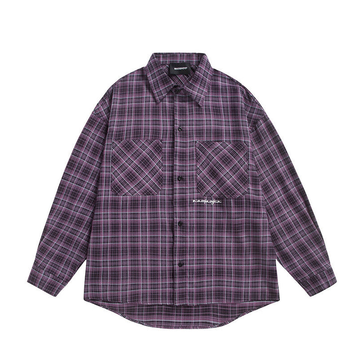 Unisex Kratka Kurtka koszulowa w Boxy Krój z Large Klatka piersiowa Kieszenie z klapkami i Extended Dół