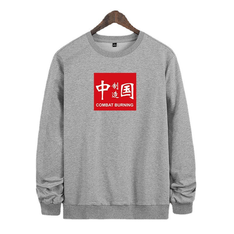 Męska bluza z contrasting logo print i warming polar Podszewka