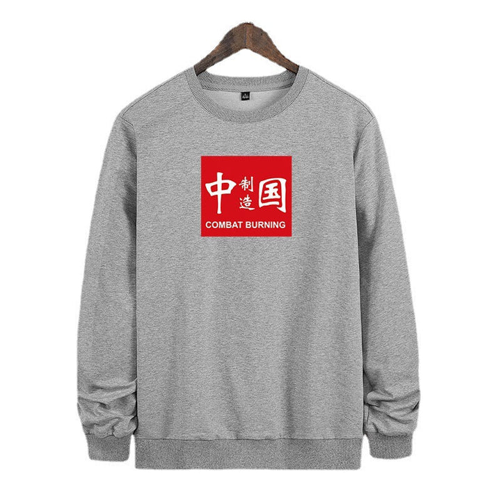 Męska bluza z contrasting logo print i warming polar Podszewka