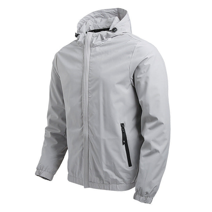 Męska Ultralekki Z kapturem Kurtka softshell z Wiatroszczelna Membrane i Ukryty Zamek