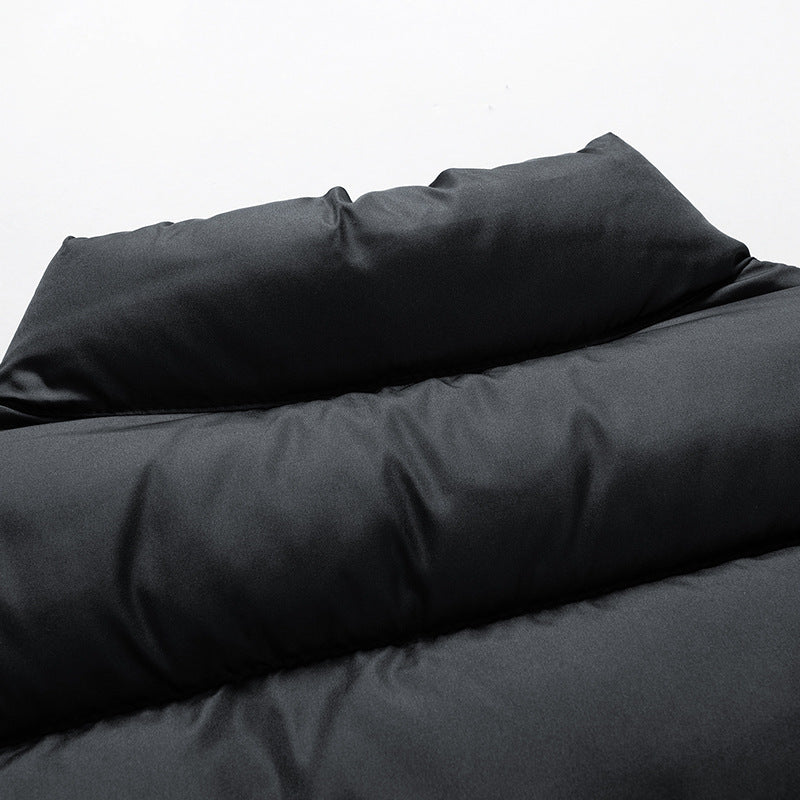 Męska lekka termiczny pikowana kamizelka z wysoki stójką i zamkiem kieszeniami
