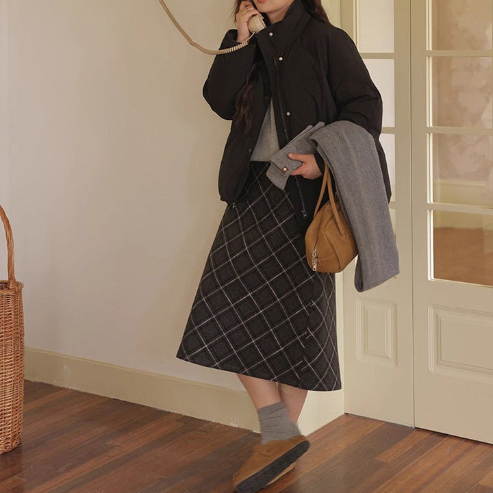Damska Fashionable Transitional kurtka z wysokim kołnierzem Lumaza